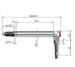 Đầu đo dịch chuyển Marposs 3PR05L1200 RedCrown2